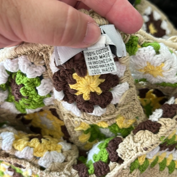 Cessilie Granny Afghan Crochet Halter Mini Dress - Picture 10 of 10